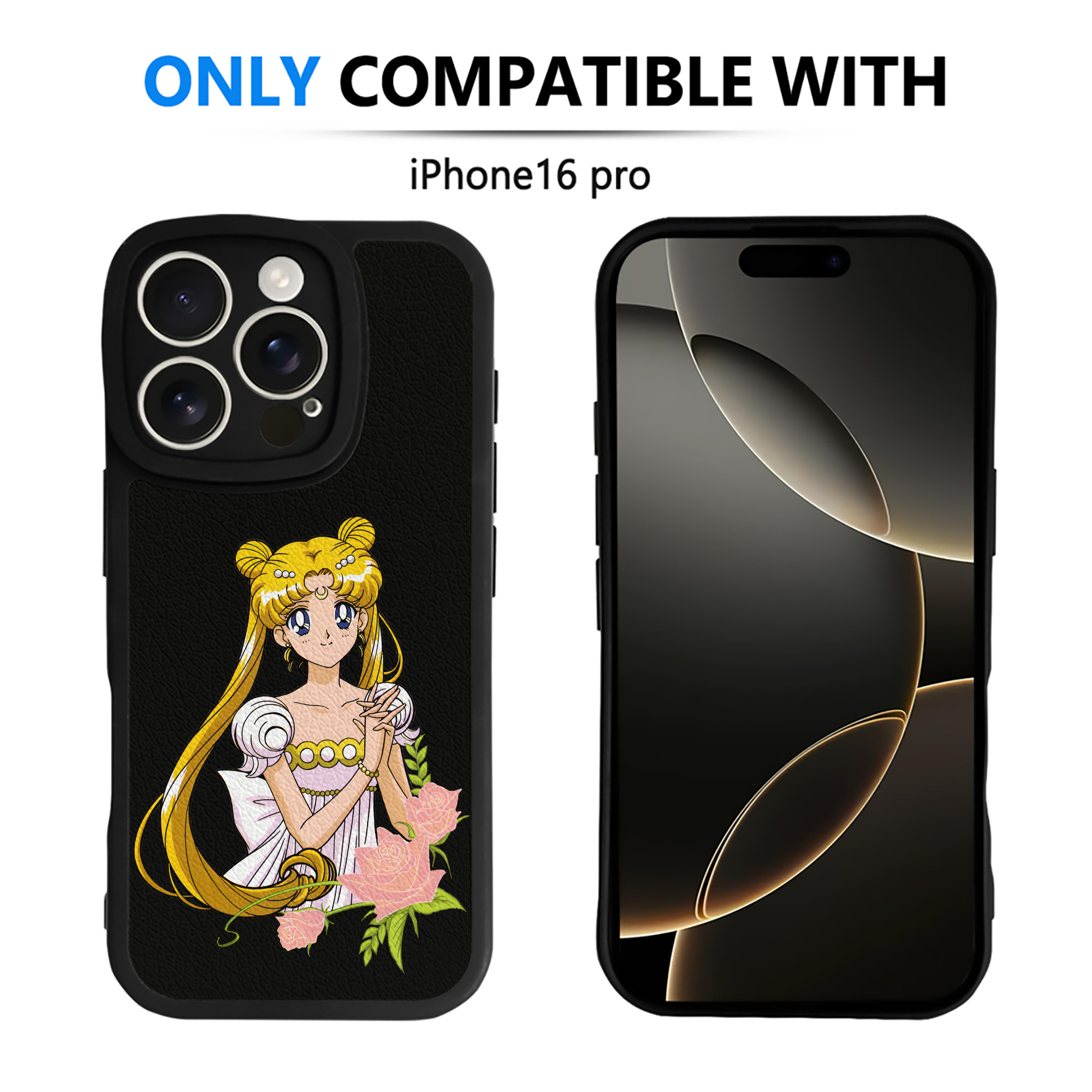 （画像用） 美少女戦士セーラームーン 愛野 美奈子 あいの みなこ Sailor Moon Aino Minako 【iPhone 16シリーズ対応】シリコンスマホケース（レザー調） 材質：シリコン